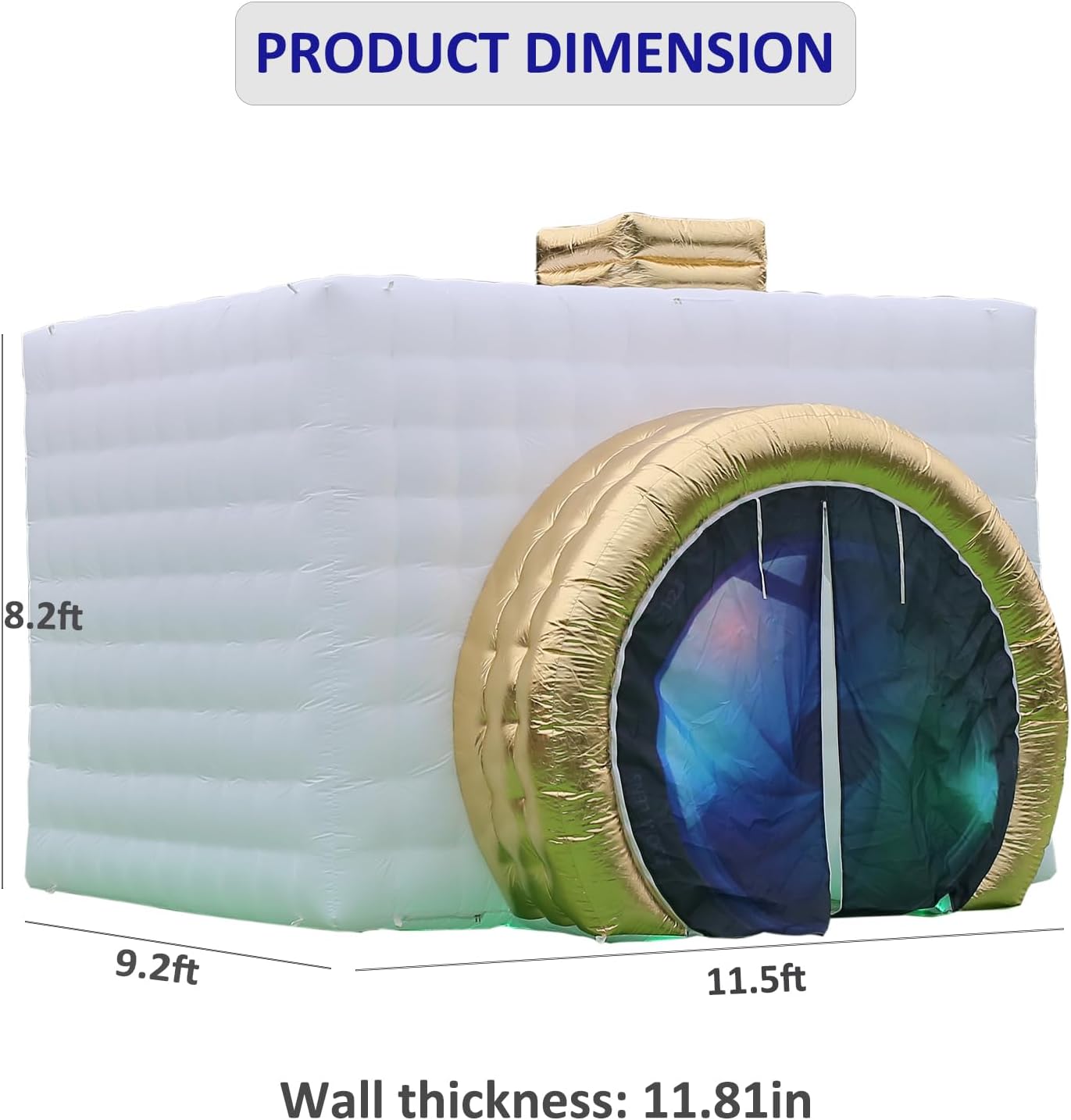 SAYOK Inflatable Party Tent Inflatable Nightclub White Inflatable Camera Photo Booth Enclosure Inflatable Cube Tent for Event, Show, Exhibition, Bars, Tourism, Parties