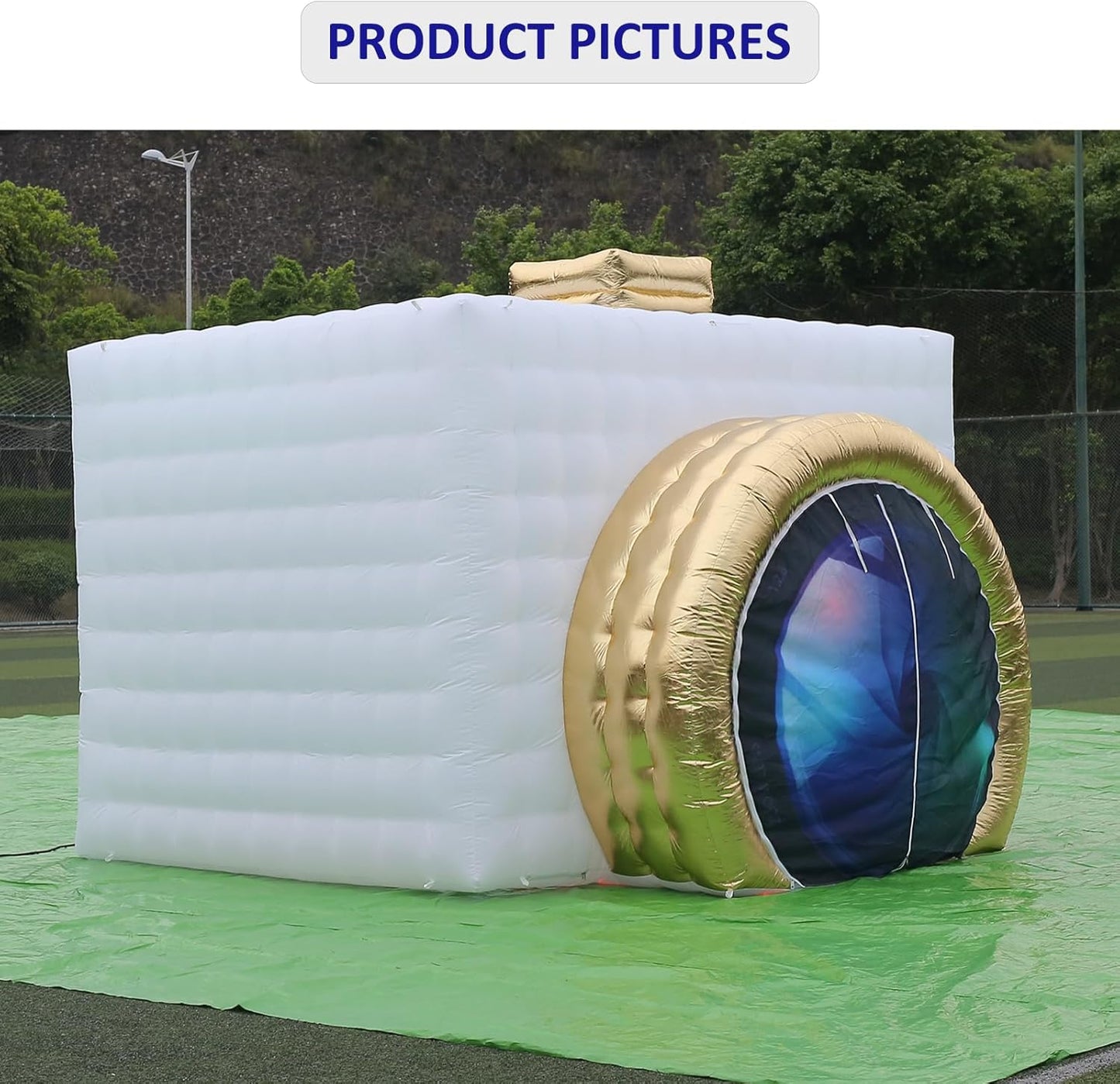 SAYOK Inflatable Party Tent Inflatable Nightclub White Inflatable Camera Photo Booth Enclosure Inflatable Cube Tent for Event, Show, Exhibition, Bars, Tourism, Parties