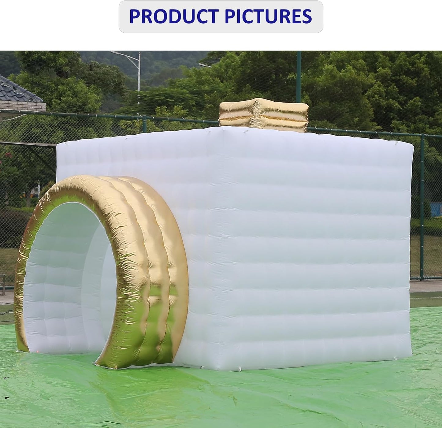 SAYOK Inflatable Party Tent Inflatable Nightclub White Inflatable Camera Photo Booth Enclosure Inflatable Cube Tent for Event, Show, Exhibition, Bars, Tourism, Parties