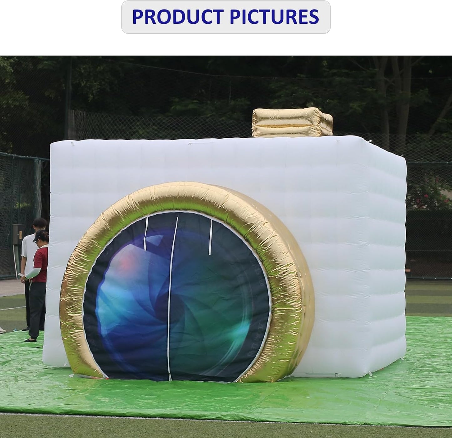 SAYOK Inflatable Party Tent Inflatable Nightclub White Inflatable Camera Photo Booth Enclosure Inflatable Cube Tent for Event, Show, Exhibition, Bars, Tourism, Parties